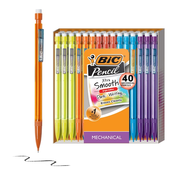 Mechanical Pencil Xtra Life, Assorted Colors, 40PK